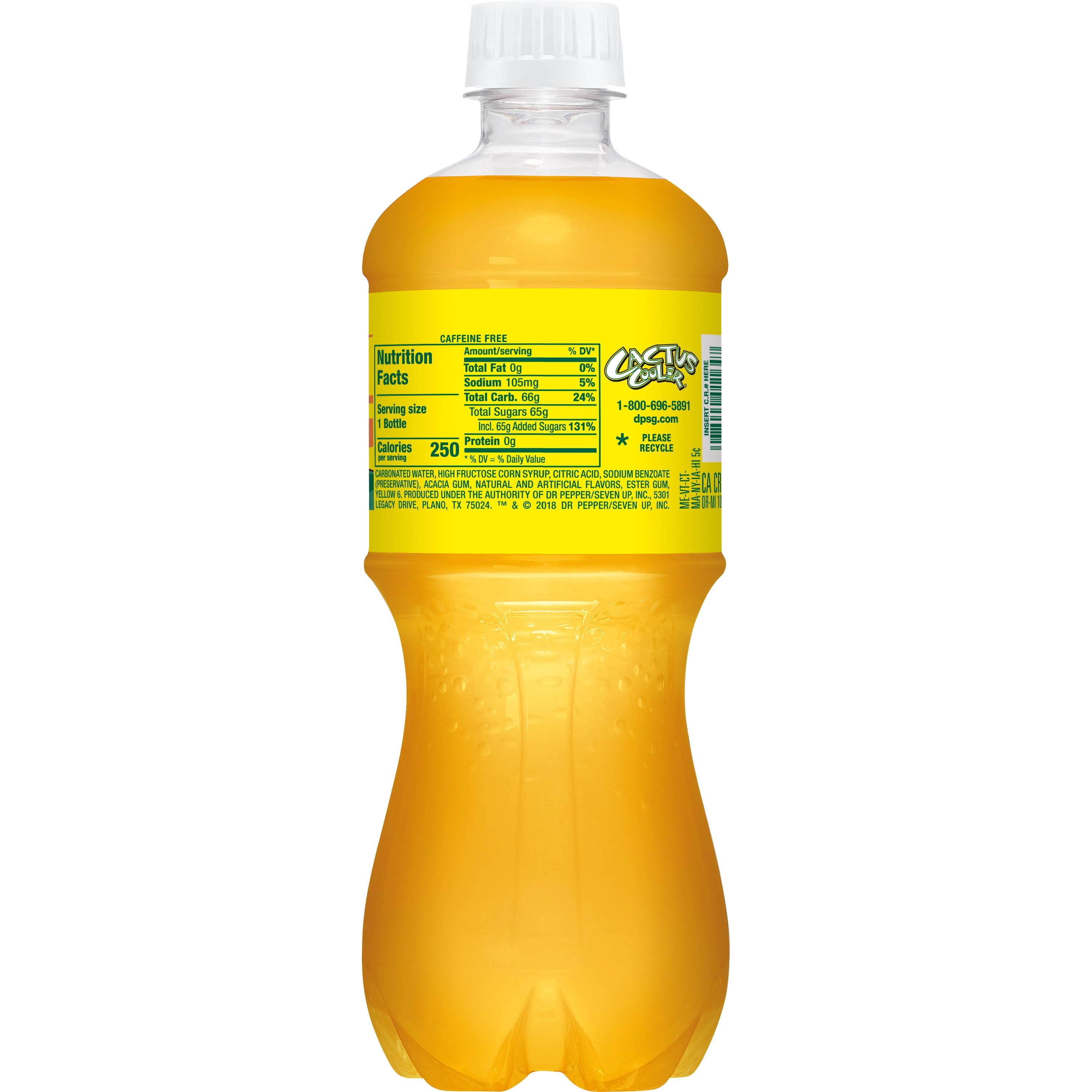 Cactus Cooler Orange Pineapple Soda Pop, 20 fl oz, Bottle