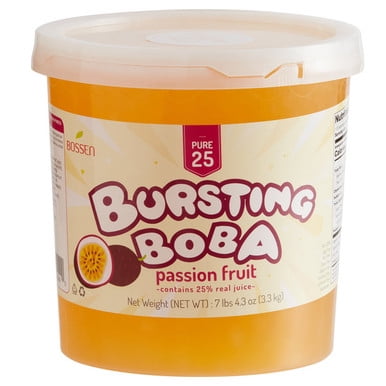 Bossen 7.26 lb. Pure25 Passion Fruit Bursting Boba Pearls