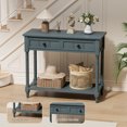 thumbnail image 4 of REDSASA Console Table with Open Storage, Long Sofa Table with 2 Drawers for Entryway, Hallway, Corridor, Front Hall, Navy, 4 of 9