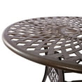 thumbnail image 3 of Kinger Home 41" Arden Round Outdoor Aluminum Patio Dining Table, Bronze, 3 of 5