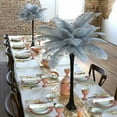 thumbnail image 3 of ZUCKER® 24pcs 13-16" Ostrich Feather Centerpiece Set - 24" Eiffel Tower Vase Wedding Decorations Black and Silver (Gray), 3 of 3