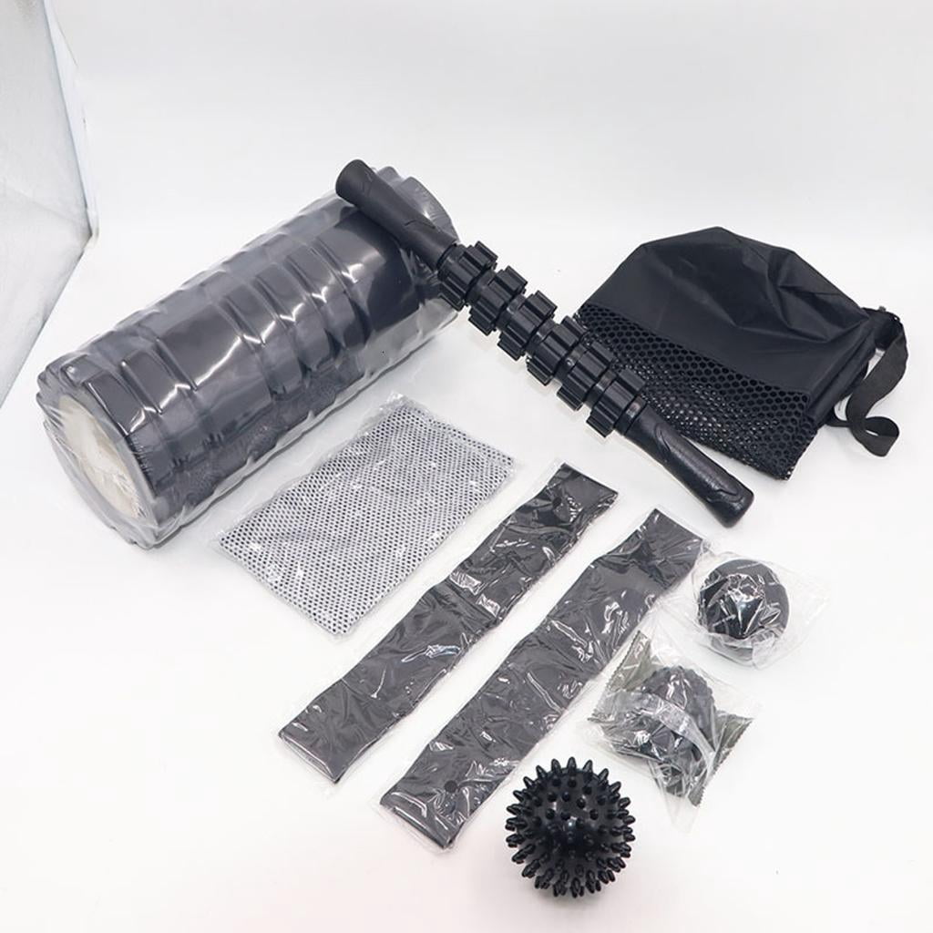 Yihuala Multipurpose Foam Rollers Set With Massage Stick and Therapys Balls Fitness Stretching Drum Texture for Athletes