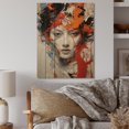 thumbnail image 2 of Designart "Kabuki Reverie Woman Portrait in Japon Art II" Portrait Print on Natural Pine Wood, 2 of 5