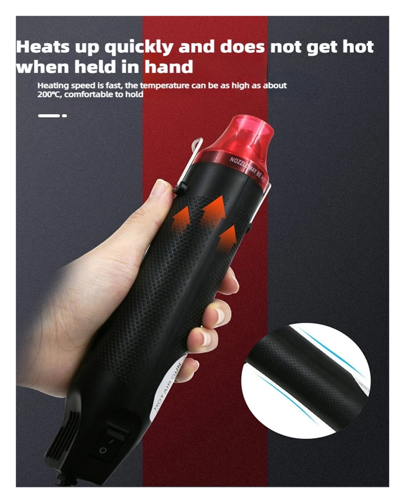 DIY Mini Hot Air Gun Hot Air Welding Station Car Cling Film Welding Temperature Air Gun Electric Blower Shrink Tube ,Variable Temperature