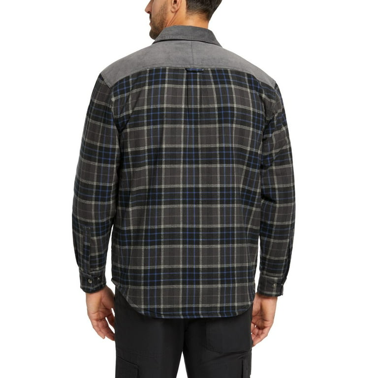 Wolverine Marshall II Sherpa Lined Zip Shirt-Jac Men Granite Plaid