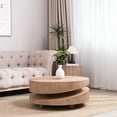 thumbnail image 2 of Coffee Tables Modern Round Wood Coffee Table – 31.3" Natural Finish Accent Table for Living Room,Wooden Coffee Tables, 2 of 11