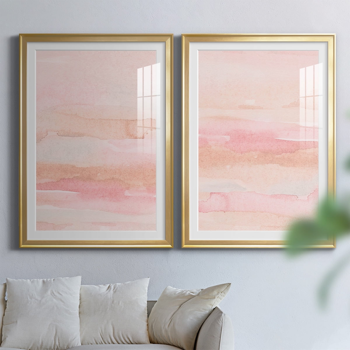 Wexford Home Rose Fade I Premium Framed Print, 30.5" x 42.5" - Ready to Hang, Gold (Set of 2)