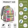 thumbnail image 6 of Retro Boho Backpack - Tribal Print Design, 17 Inch Laptop Compartment, Heavy Duty Water Resistant Fabric, Perfect for School, Work & Travel, 6 of 6