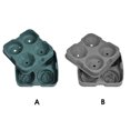 thumbnail image 4 of Bandeja de hielo Molde Cube Geométrico Forma de rosa Creamista de crema Moldes extraíbles Bebidas frías Bebidas Chocolate Chocolate Molde suministros Gris tholdsy HA012244-02, 4 of 7