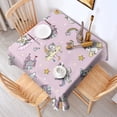 thumbnail image 2 of Pink Unicorn Castle Pattern Square Tablecloth,Waterproof Square Table Cover,Wipeable Spillproof Washable Table Cover for Home Kitchen Party Decor 52"x52"(132x132cm), 2 of 6
