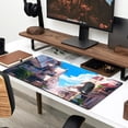 thumbnail image 4 of Japanese Anime Desk Mat XL Green Gaming Mouse Pad Cute Blue Sky Desk Pad Keyboard Desk Mat, Mousepad Suture Smooth Extra Desk Pad Gaming Large Mouse Pad for Full Desk Mouse Pad, 31.5x15.8in., 4 of 6