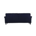 thumbnail image 3 of Lifestyle Solutions Harlem Sofa w/ Upholstered Fabric Rolled Arms, Navy, 3 of 4