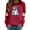 Red [Halloween Shirts for Women Clearance Sales], variant on WEIWEN Halloween Sweatshirts for Women Cute Ghost Drinking Coffee Sweaters Pumpkin Printed Fall Outfits for Women Long Sleeve Shirts Women's Clothing Womens Tops Red, S
