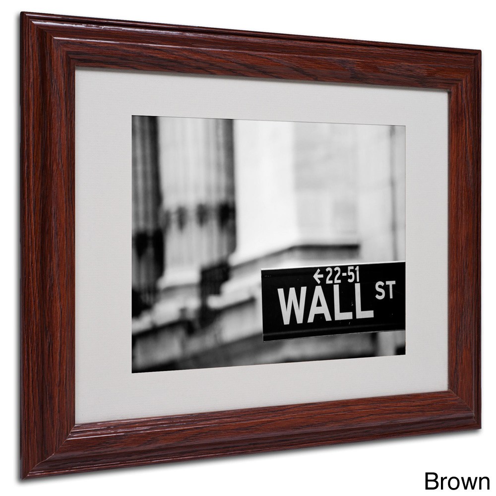 Trademark Fine Art "Wall St." by Yale Gurney, Black Frame