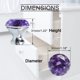 thumbnail image 3 of Perillas de cristal únicas Bargains para armarios, tiradores de puertas para vestidores, 8 piezas moradas para cocina y cajones, 3 of 7