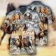 thumbnail image 4 of Camisa con estampado de vaquero occidental para hombre, blusa de manga corta con estampado de caballo en 3D, ropa masculina de gran tamaño estilo vintage, blusa informal y cómoda con cuello, 4 of 5