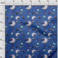 thumbnail image 2 of oneOone Cotton Jersey Medium Blue Fabric Baby Feeder|Moon & Cartoon Sheep Kids Fabric For Sewing Printed Craft Fabric By The Yard 58 Inch Wide, 2 of 4
