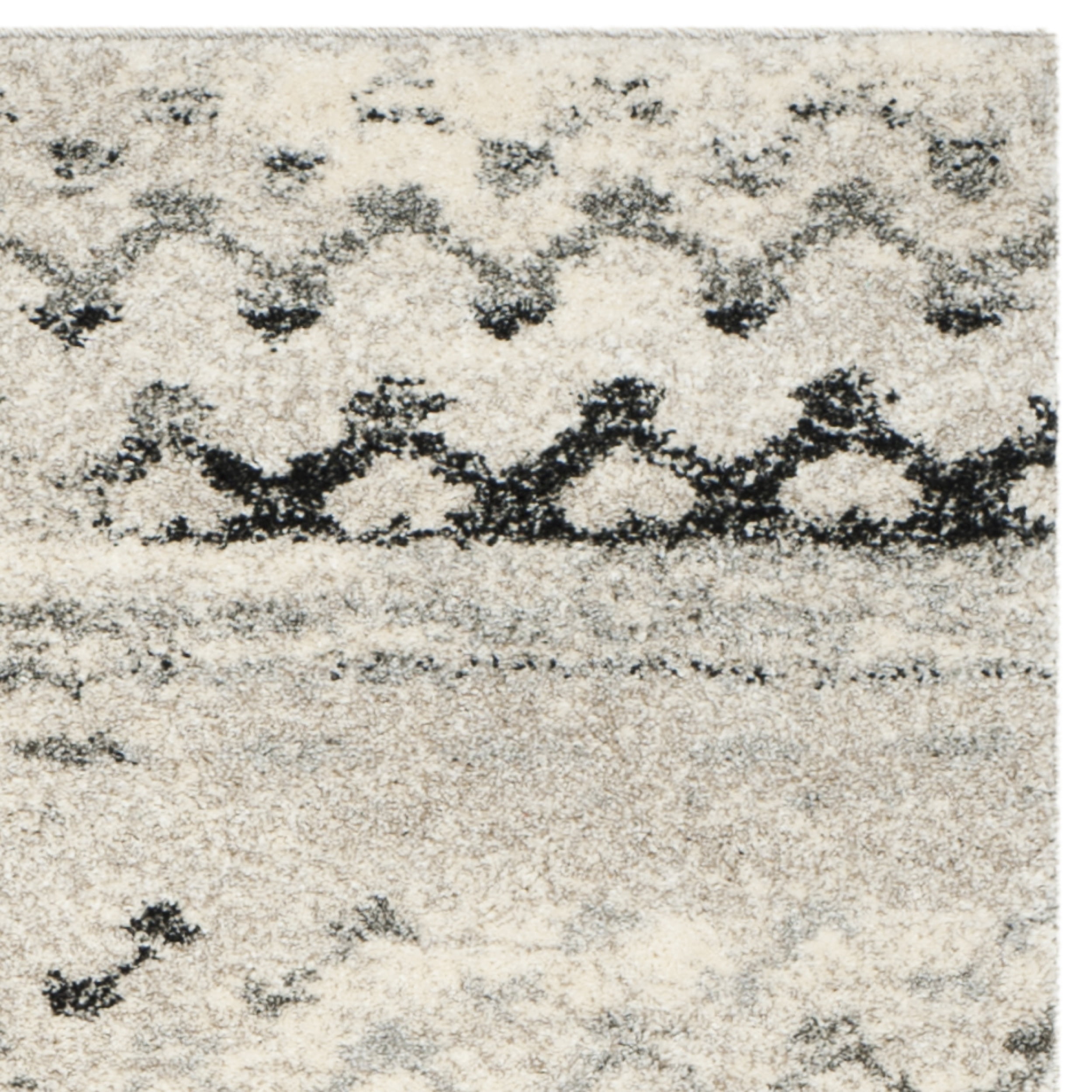 SAFAVIEH Retro Coilean Abstract Area Rug, Cream/Grey, 4' x 4' Round