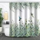 thumbnail image 1 of Bathroom curtain, green plant shower curtain, waterproof and mildew-proof, 3D digital printing, forest bath curtain partition, no drilling required, xh267, 120*180, 1 of 1