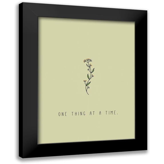 JMB Designs 19x24 Black Modern Framed Museum Art Print Titled - One Thing at a Time