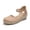 Khaki, variant on Women's Espadrilles Wedge Sandals Round Closed Toe Ankle Strap Buckle Heels Casual Daily Wear Shoes
