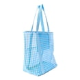 thumbnail image 4 of Time and Tru Women's Mesh Beach Tote Bag, 2-Pack Gingham Blue Yonder / Black, 4 of 5
