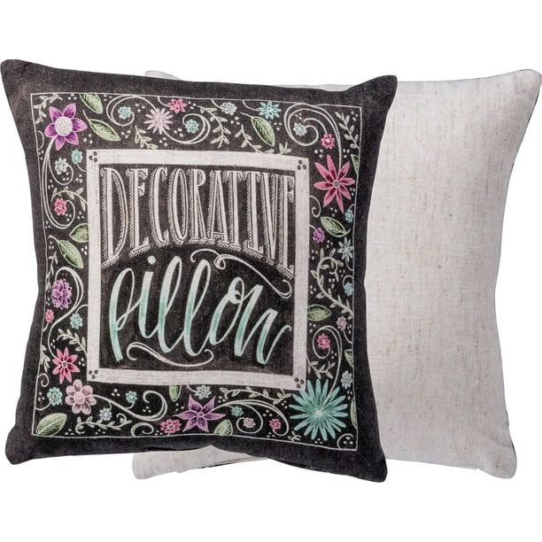DECORATIVE PILLOW Colorful Throw Pillow 10" x 10", Primitives by Kathy