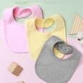 thumbnail image 3 of , 29 X 18cm Cotton Double Layer Newborn Saliva Towel Dribble Cloth, With Snap Fastener, Machine Washable, Pure Colour, 3 of 8