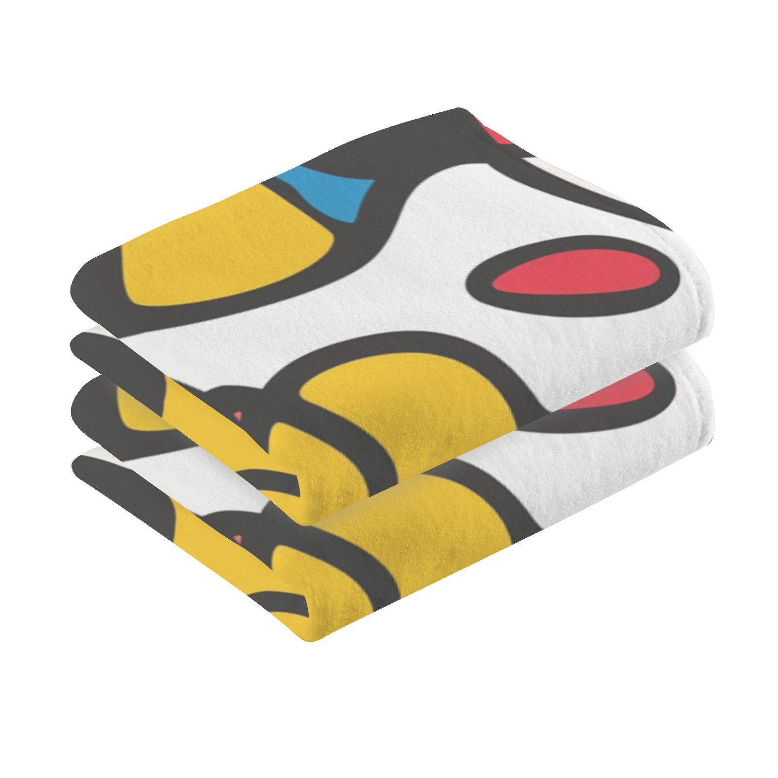 Irregular Shapes Hand Towels Cotton Bath Towels Large Face Towels Absorbent for Bathroom 2 Packs