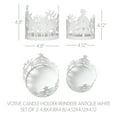 thumbnail image 3 of Votive Candle Holder Reindeer Antique White Set of 2, 3 of 3