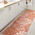 thumbnail image 4 of JONATHAN Y SANTA MONICA 2 x 8 Runner Rug, Zinnia Floral Textured Weave - Orange/Cream, SMB110E-28, 4 of 9