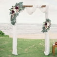 thumbnail image 4 of Dusty Rose Artificial Flower Swag - Silk Wedding Arch Flowers (Set of 1) - Elegant Floral Garland for Welcome Signs, Ceremony Decor, Aisle Markers - Realistic Greenery & Blush Blooms, 4 of 5