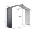 thumbnail image 2 of Gymax Trousse d'Extension pour Remise de Rangement Extérieure pour Largeur de Remise de 9,1 Pi Gris, 2 of 5
