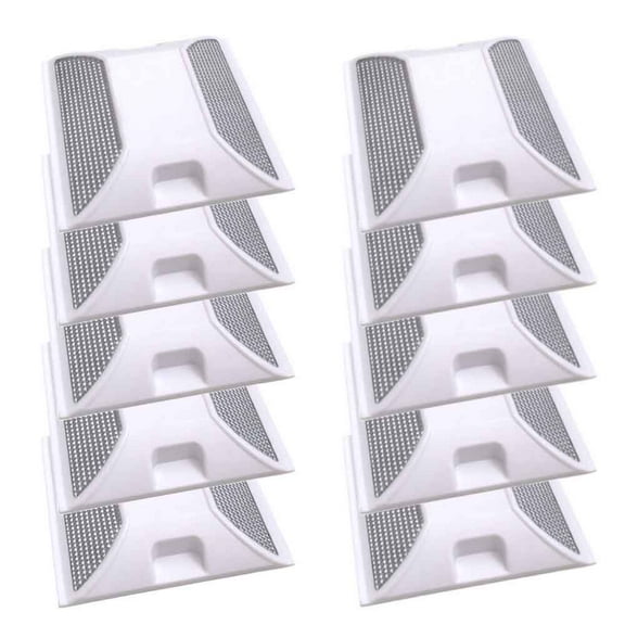 Road Reflectors Pack of 10 | 4 by 4 inch Street Pavement & Asphalt Stud Markers | Great for Speed Bumps, Sidewalks, Pedestrian Crossings, Freeways & Driveways | Industrial Grade (White)