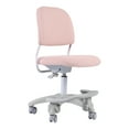 thumbnail image 1 of Ergonomic Kids Desk Chair, Child's Children Student Study Office Computer Chair, Adjustable Height and Seat Depth, W/Slipcovers, Detachable Footrest and Lumbar Support (Peach Pink, W/Chair Slipcovers), 1 of 4