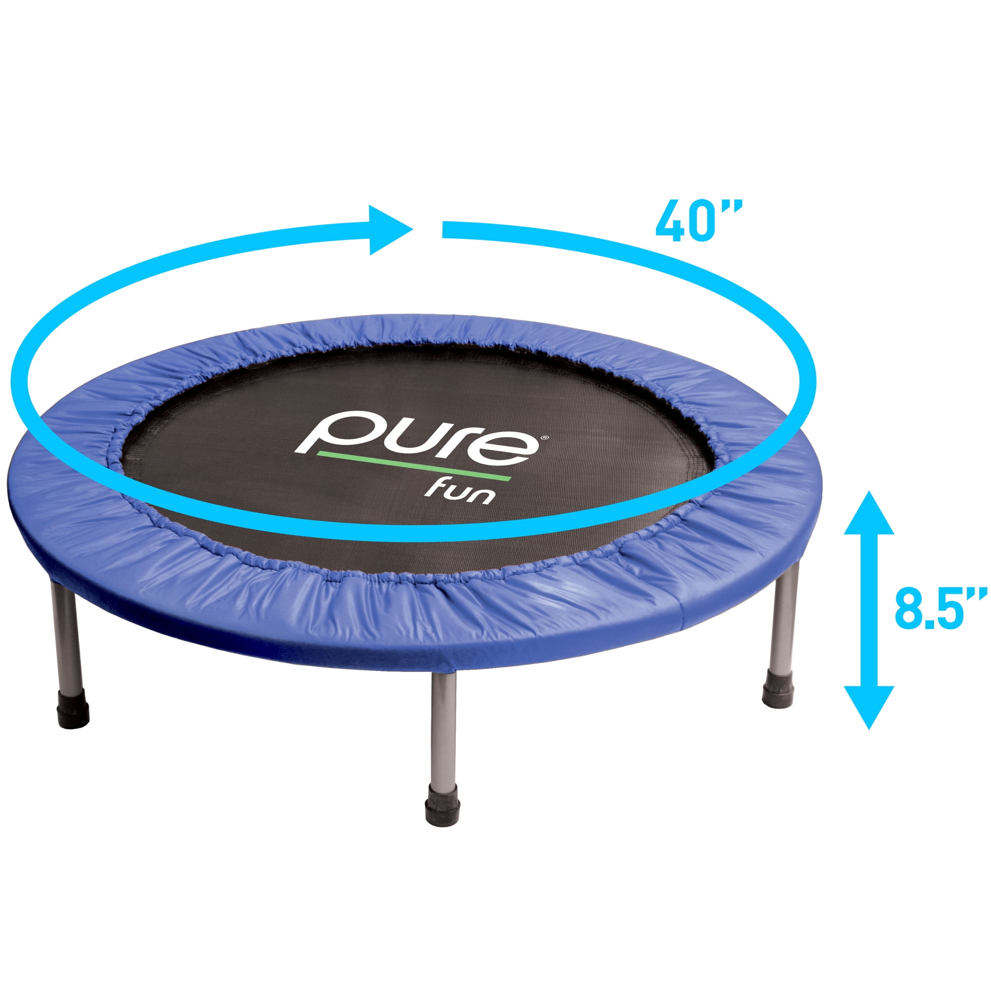 Pure Fun 40 Inch Exercise Fitness Trampoline Blue Walmart Com Walmart Com