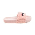 thumbnail image 2 of Fila Fuzzy Drifter Women's Slide Sandals Pink-Navy-Red 5sm01537-682, 2 of 6