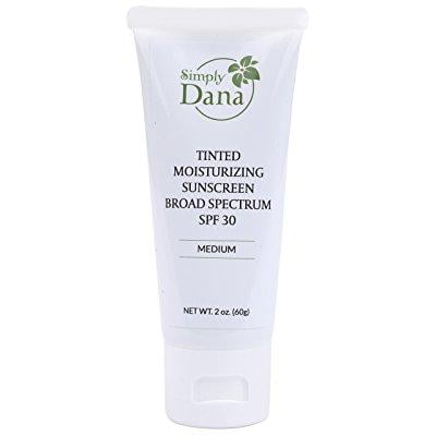 - simply dana tinted moisturizing sunscreen broad spectrum uv protection - spf 30 , 2 oz (60g) (medium)