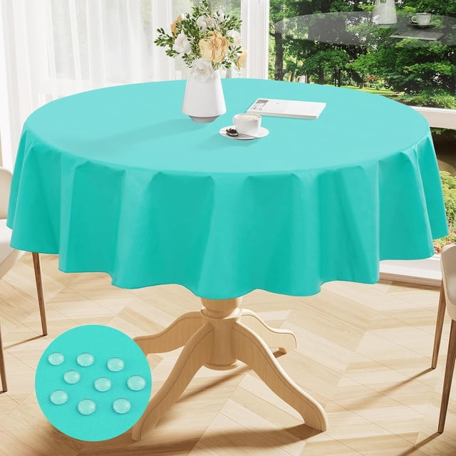 Rectangle Table Cloth x Wipeable Vinyl Tablecloths Protector Oil Spill Proof Plastic Table Cover for Dining Picnic Camping Outdoor