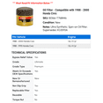 thumbnail image 2 of Oil Filter - Compatible with 1988 - 2000 Honda Civic 1989 1990 1991 1992 1993 1994 1995 1996 1997 1998 1999, 2 of 2