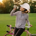 thumbnail image 4 of Bicycle Helmet with Wide Brim UV Sun Hat Adjustable Strap for Women Unisex Cycling Riding Safety, 4 of 6