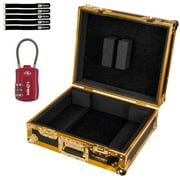 Odyssey FZ1200GOLD Limited Edition Turntable Flight Case in Gold with Red TSA Combination Lock Package