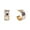 Stud earrings, variant on Elegant Earrings Finger Rings with Gold Bead Edge Stainless Steel Texture Opening Bangle Suitable for Women Present