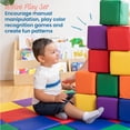 thumbnail image 4 of ECR4Kids SoftZone Patchwork Toddler Activity Mat and 12 Stacking Block Set, 4 of 12