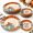 Retro-7 Inch, 10 Inch-12, variant on 6 Inch 6 Fall Pumpkin Appetizer Plates Set Decoration