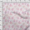 thumbnail image 3 of oneOone Silk Tabby White Fabric Floral Quilting Supplies Print Sewing Fabric By The Yard 42 Inch Wide, 3 of 4