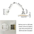 thumbnail image 4 of FSLIVING Battery Operated Wall Sconces Nordic Modern Style Adjustable Arm LED, 4 of 6
