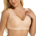 thumbnail image 5 of Everyday Bras for Women Front Closure Bra Women Bras Push up Women Bras plus Size Front Close 36ddd Sports Bras for Women Women Bras Bra Pack Athletic Bras for Women Women's Bra Sports Bra Beige L, 5 of 8