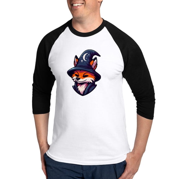 CafePress - Fox Wizard Magic Fantasy - Cotton Baseball Jersey, 3/4 Raglan Sleeve Shirt
