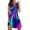 Blue, variant on Rutainlusire Sleeveless Dress for Summer for Women Summer Dress for Women,Crewneck Dress Sleeveless Cute Ruffle Swing Flowy Beach Sun Mini Tank Short Dresses